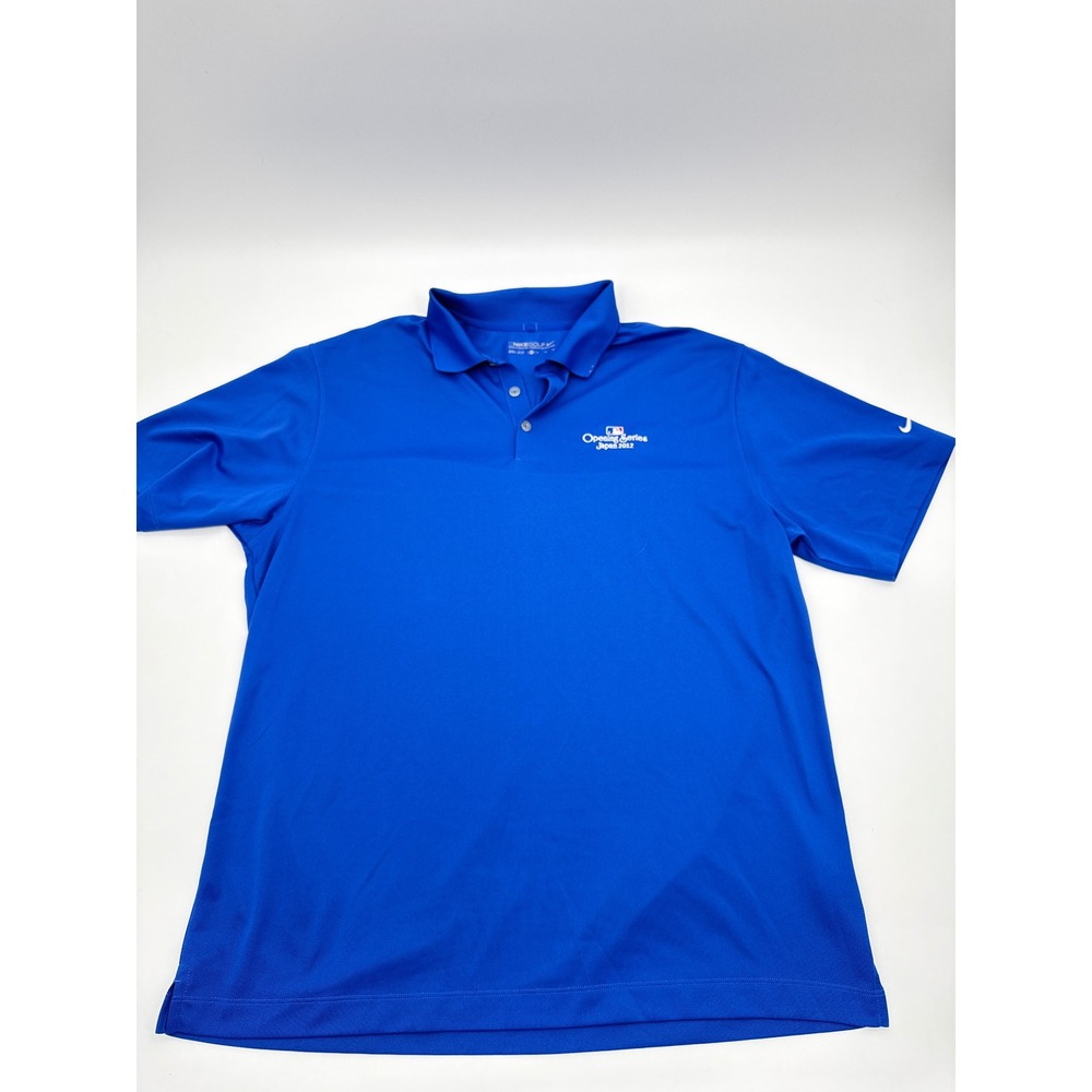 Nike Golf MLB Opening Series Japan 2012 Dri-FIT Polo Shirt Blue Mens XL
